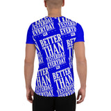 BTYE Blue Men's Athletic BJJ Rash Guard