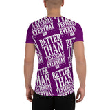 BTYE Purple Men's Athletic BJJ Rash Guard