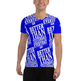 BTYE Blue Men's Athletic BJJ Rash Guard