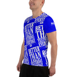 BTYE Blue Men's Athletic BJJ Rash Guard