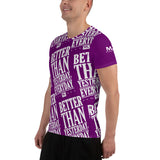 BTYE Purple Men's Athletic BJJ Rash Guard