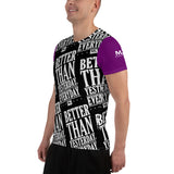 BTYE Purple Sleeve Men's Athletic BJJ Rash Guard