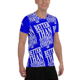 BTYE Blue Men's Athletic BJJ Rash Guard