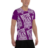 BTYE Purple Men's Athletic BJJ Rash Guard